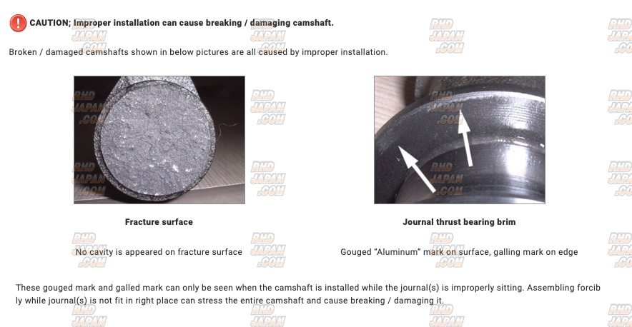 【Jさま専用】 Tomei Camshaft Poncam Set Type A - ENR34 ER34 WGNC34 - RHDJapan